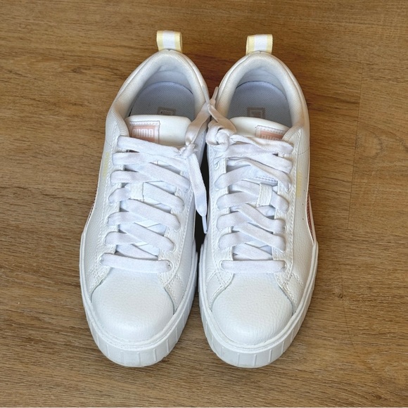 Puma white high platform sneakers / size 38.5 / 6.5 - Picture 3 of 3